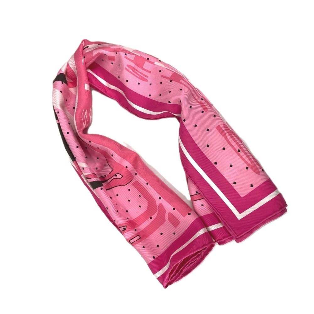 HERMES Authentic Pink Silk Scarf - Picture 8 of 13
